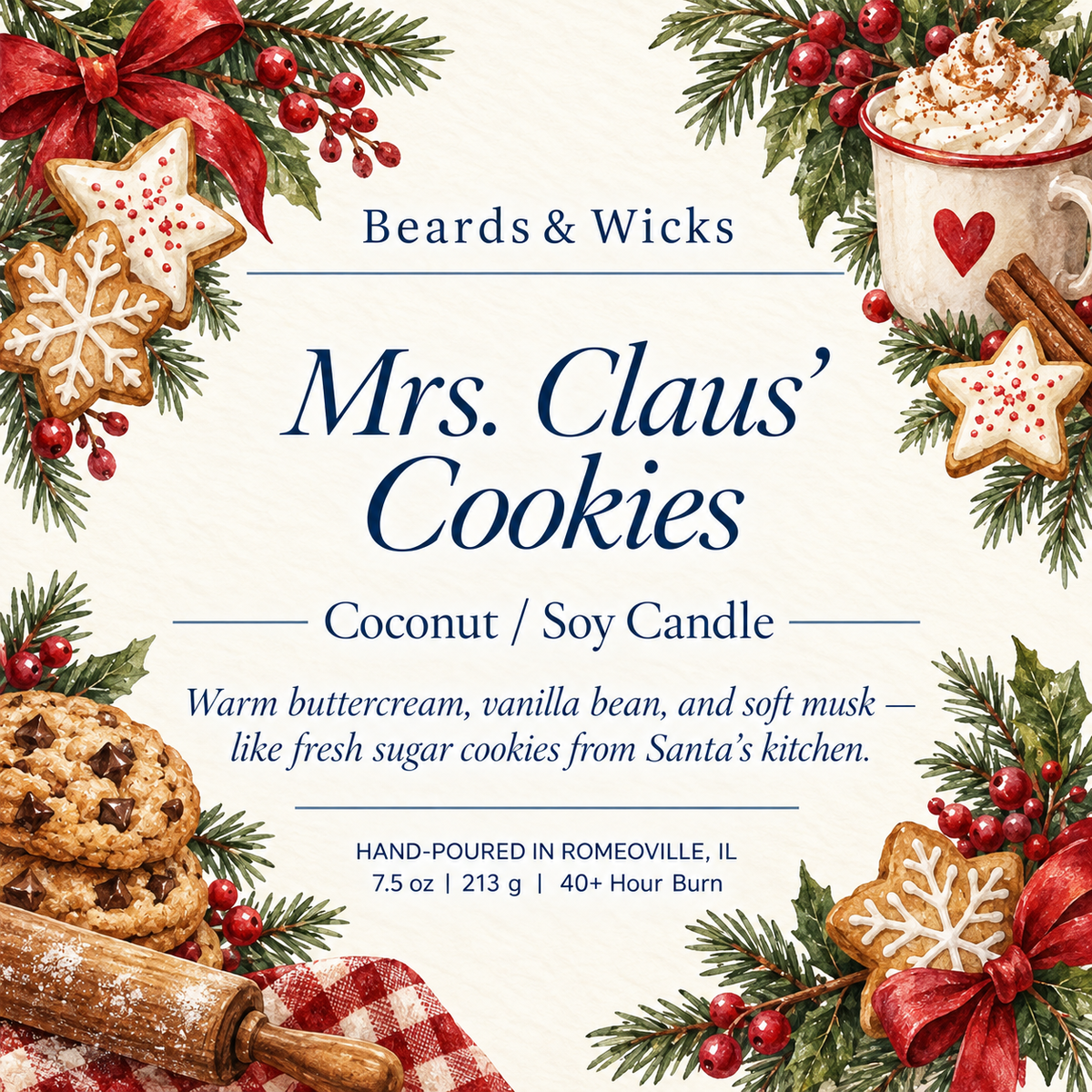 Mrs. Claus' Cookies Candle