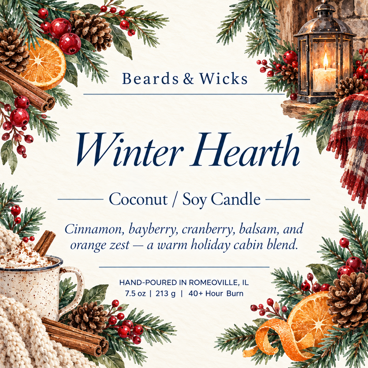 Winter Hearth Candle