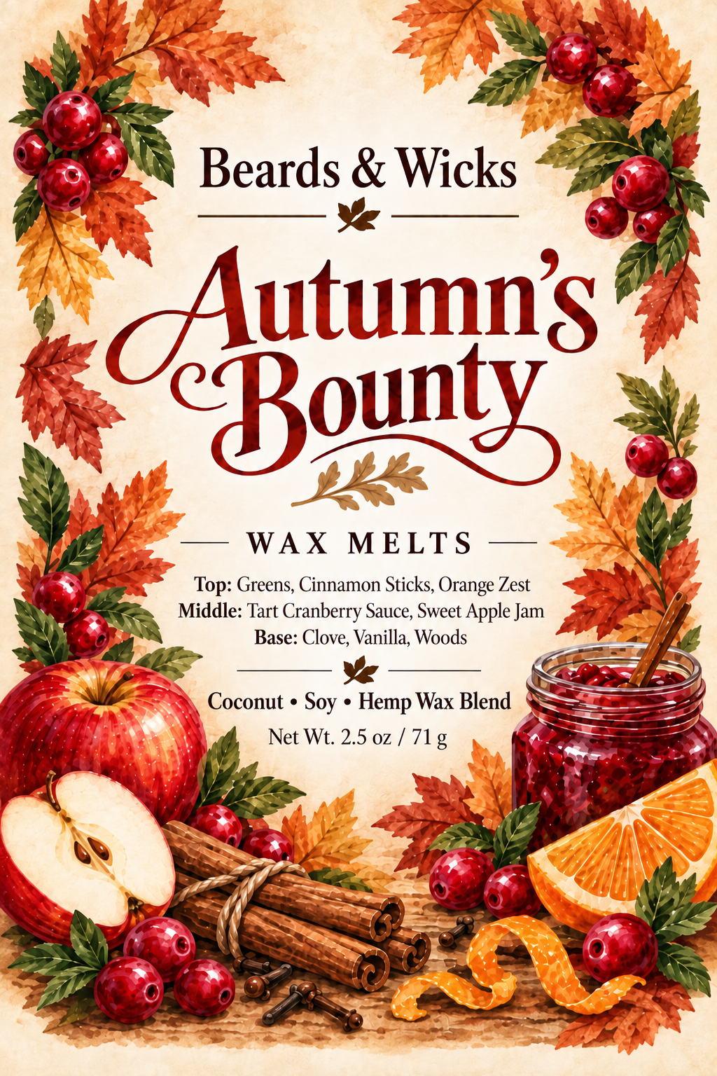Autumn's Bounty Wax Melt