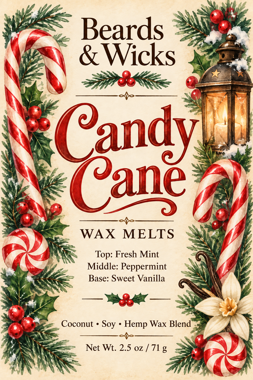 Candy Cane Wax Melt